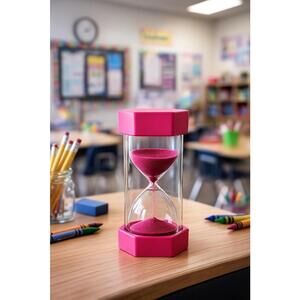 Teacher Created Resources 2010s Pink Hourglass 4-Minute Sand Timer, 3x6.5” 🎁
